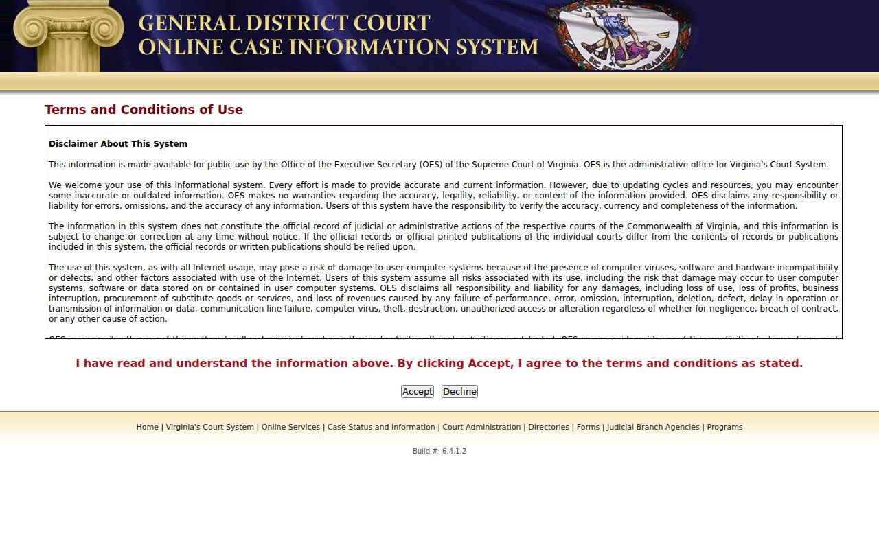 Culpeper County warrant check: Virginia General District Court case search